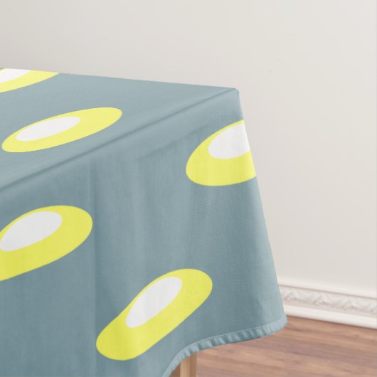 Retro Geometric Design Smokey Blue Tafelkleed (Voorbeeld)