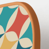 Retro Geometric Diamond Pattern Aangepaste tekstuu Pickleball Paddle (Links Detail)