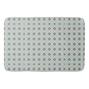 Retro Geometric Diamond Pattern Badmat