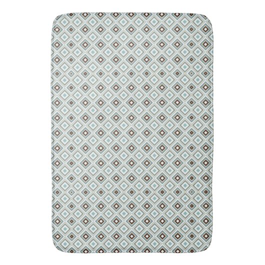 Retro Geometric Diamond Pattern Badmat (Voorkant Verticaal)