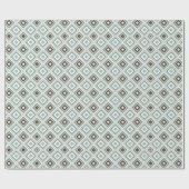 Retro Geometric Diamond Pattern Cadeaupapier (Vlak)