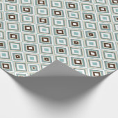 Retro Geometric Diamond Pattern Cadeaupapier (Hoek)