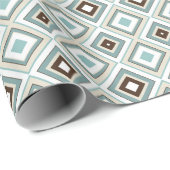 Retro Geometric Diamond Pattern Cadeaupapier (Rol Hoek)