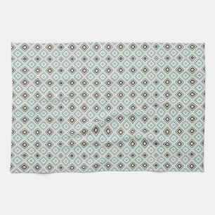 Retro Geometric Diamond Pattern Theedoek