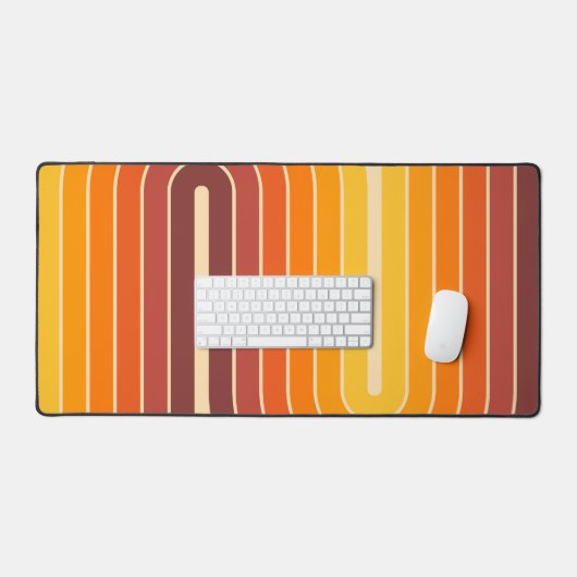 Retro Geometric Double Arch Design Bureaumat (Keyboard & Muis)