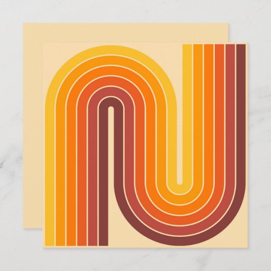 Retro Geometric Double Arch Design Kaart (Voorkant / Achterkant)