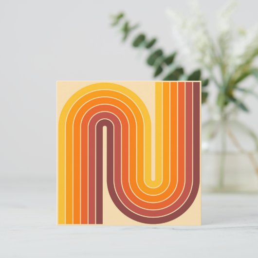 Retro Geometric Double Arch Design Kaart (Staand voorkant)