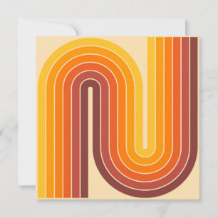 Retro Geometric Double Arch Design Kaart