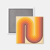 Retro Geometric Double Arch Design Magneet (Voorkant / Achterkant)