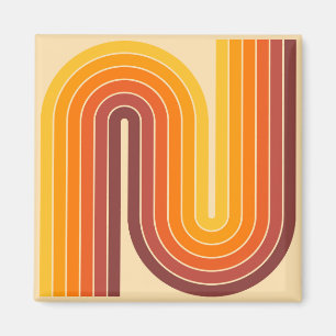 Retro Geometric Double Arch Design Magneet