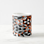 Retro Geometric Funky Oranje Grey Black Pattern Koffiemok (Center)