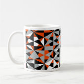 Retro Geometric Funky Oranje Grey Black Pattern Koffiemok (Links)