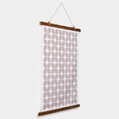 Retro Geometric Leaf Pattern Beige Hangend Wandkleed (Gebogen)