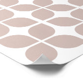 Retro Geometric Leaf Pattern Beige Poster (Hoek)