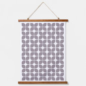 Retro Geometric Leaf Pattern Taupe Hangend Wandkleed (Voorkant)