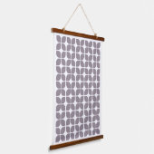 Retro Geometric Leaf Pattern Taupe Hangend Wandkleed (Gebogen)