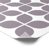 Retro Geometric Leaf Pattern Taupe Poster (Hoek)