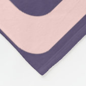 Retro Geometric Mid Century Shapes Art Paars Fleece Deken (Hoek)