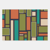 Retro Geometric Middeleeuwse Moderne Patronen Inpakpapier Vel (Voorkant 3)