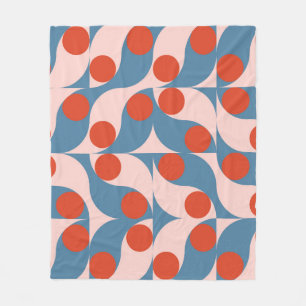 Retro Geometric: Modern Vintage Mosaic. Fleece Deken