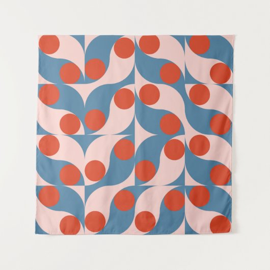 Retro Geometric: Modern Vintage Mosaic. Wandkleed (Voorkant)