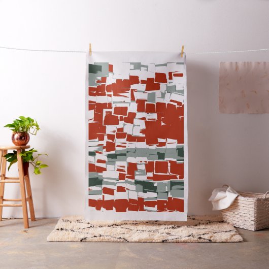 Retro Geometric Mosaic Abstracte Art #5 Stof (Voorbeeld)