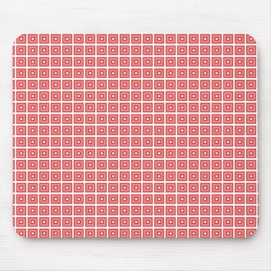 Retro Geometric Mousepad, helder rood Muismat (Voorkant)