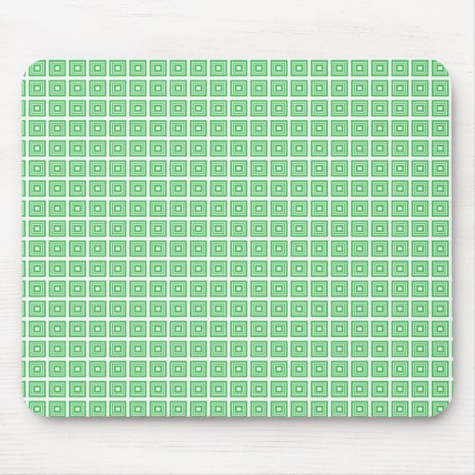 Retro Geometric Mousepad, Kelly Green Muismat (Voorkant)