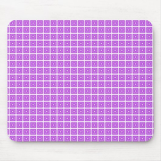 Retro Geometric Mousepad, Paars Muismat (Voorkant)