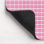Retro Geometric Mousepad, Roze Muismat (Hoek)