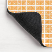 Retro Geometric Mousepad, Tangerine Muismat (Hoek)