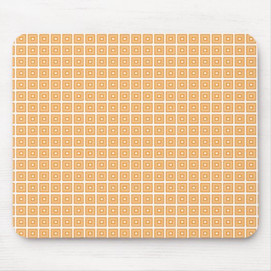 Retro Geometric Mousepad, Tangerine Muismat (Voorkant)