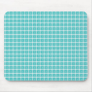 Retro Geometric Mousepad, Turquoise Muismat