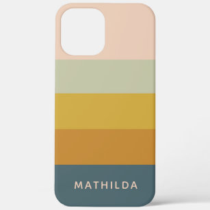 Retro Geometric Pastel Color Block Personated Case-Mate iPhone Case