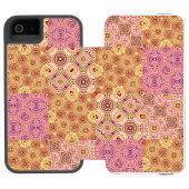 Retro Geometric Patchwork Incipio iPhone Portemonnee Hoesje (Agenda Open)