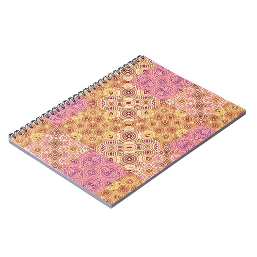 Retro Geometric Patchwork  Notitieboek (Linkerzijde)