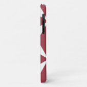 Retro Geometric Pattern Aangepaste naam Rood & Wit Case-Mate iPhone Case (Achterkant/links)