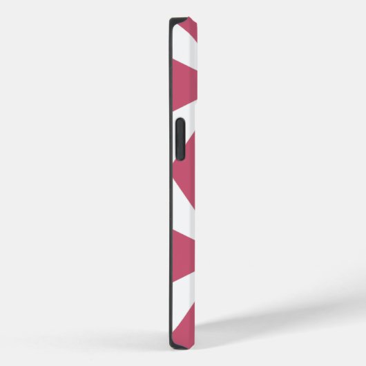 Retro Geometric Pattern Aangepaste naam Roze & Whi Case-Mate iPhone Case (Achterkant / Rechts)