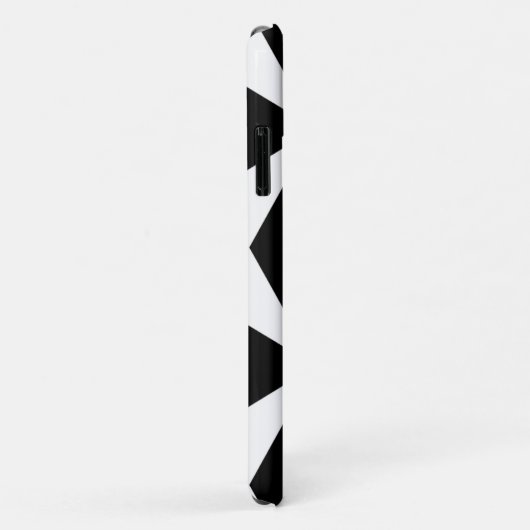 Retro Geometric Pattern Aangepaste naam zwart-wit Case-Mate iPhone Case (Achterkant/rechts)