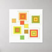 Retro Geometric Pattern Abstract Canvas Afdruk (Voorkant)