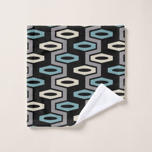Retro Geometric Pattern Bad Handdoek (Wasdoekje)