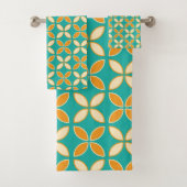 Retro Geometric Pattern Bad Handdoek (Insitu)