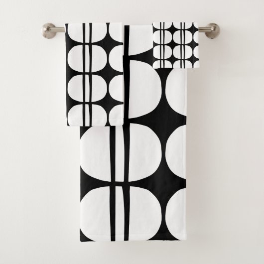 Retro Geometric Pattern Bad Handdoek (Insitu)