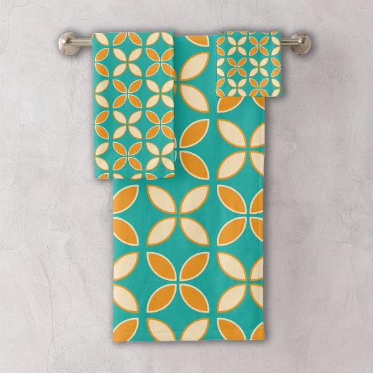 Retro Geometric Pattern Bad Handdoek