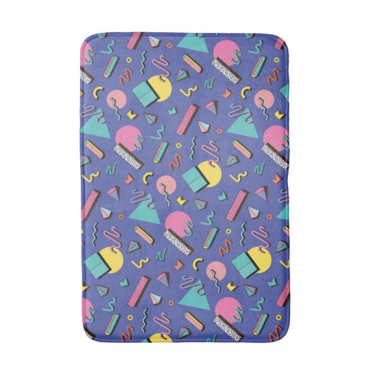 Retro Geometric Pattern Badmat (Voorkant Verticaal)