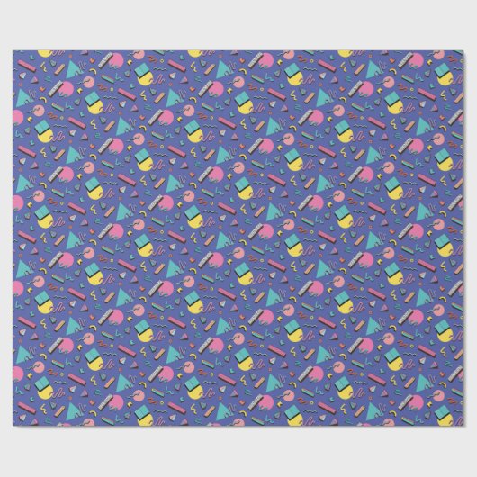 Retro Geometric Pattern Cadeaupapier (Vlak)