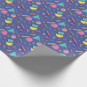 Retro Geometric Pattern Cadeaupapier (Hoek)