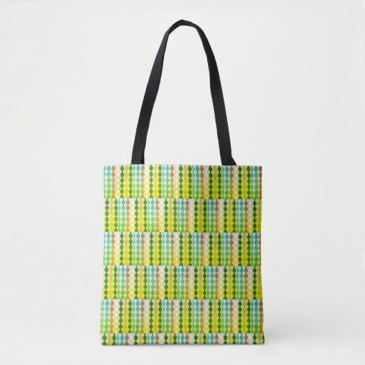 Retro Geometric Pattern Carryall Tote Bag (Voorkant)