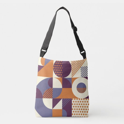 Retro Geometric Pattern Crossbody Tas (Voorkant)
