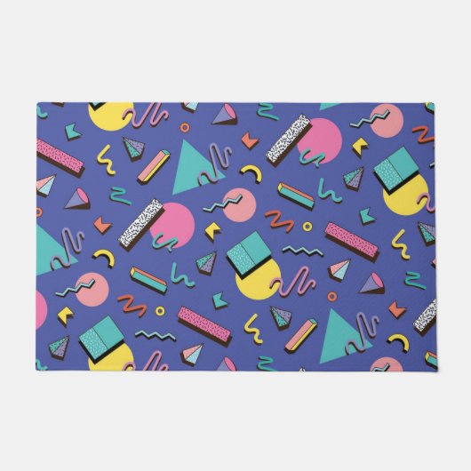 Retro Geometric Pattern Deurmat (Voorkant)